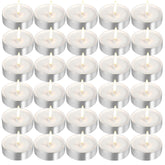 Unscented Tea Light Candles white 30 pack packaging