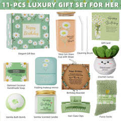 16-ounce glass cup with straw featured in Uongeod gift basket