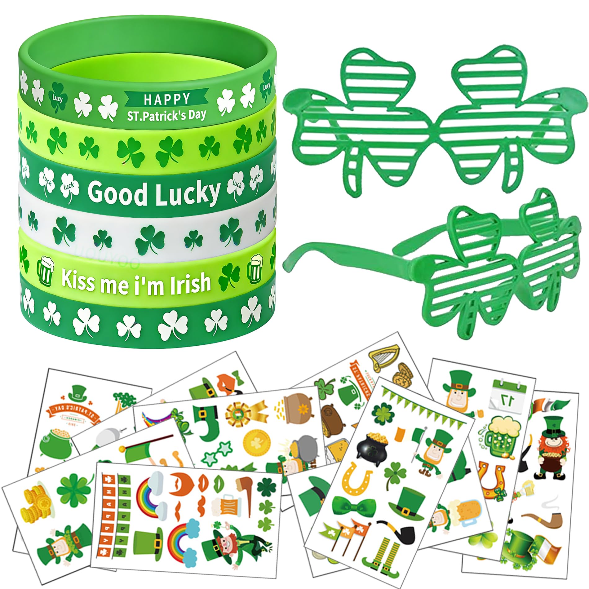 UOUYOO st patricks day accessories set glasses image