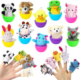 UPINLOOK 10 Pack Easter Eggs with Animal Finger Puppets set