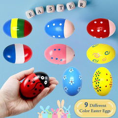 UPINLOOK Wooden Easter Eggs Shakers classroom use 5x7 cm