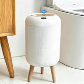 URALFA automatic bathroom trash can 3 gal white finish with motion sensor