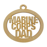 Personalized US Marine Corps Dad Ornament for Christmas tree
