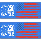 Two 4x10 inch anniversary magnets