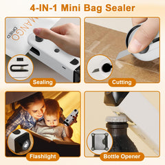 handheld heat sealer tool for kitchen and outdoors