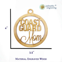 USCG Christmas ornament ready to hang with twine