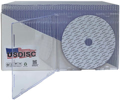 Pack of 10 USDISC slimline CD jewel cases clear packaging