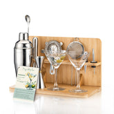 USEERIL Martini Set with Shaker and Glasses shaker and two martini glasses