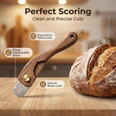 Uswin bread scoring tool with 5 blades and case
