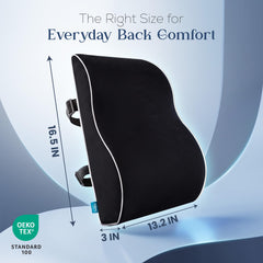 Lumbar pillow memory foam with breathable mesh cover