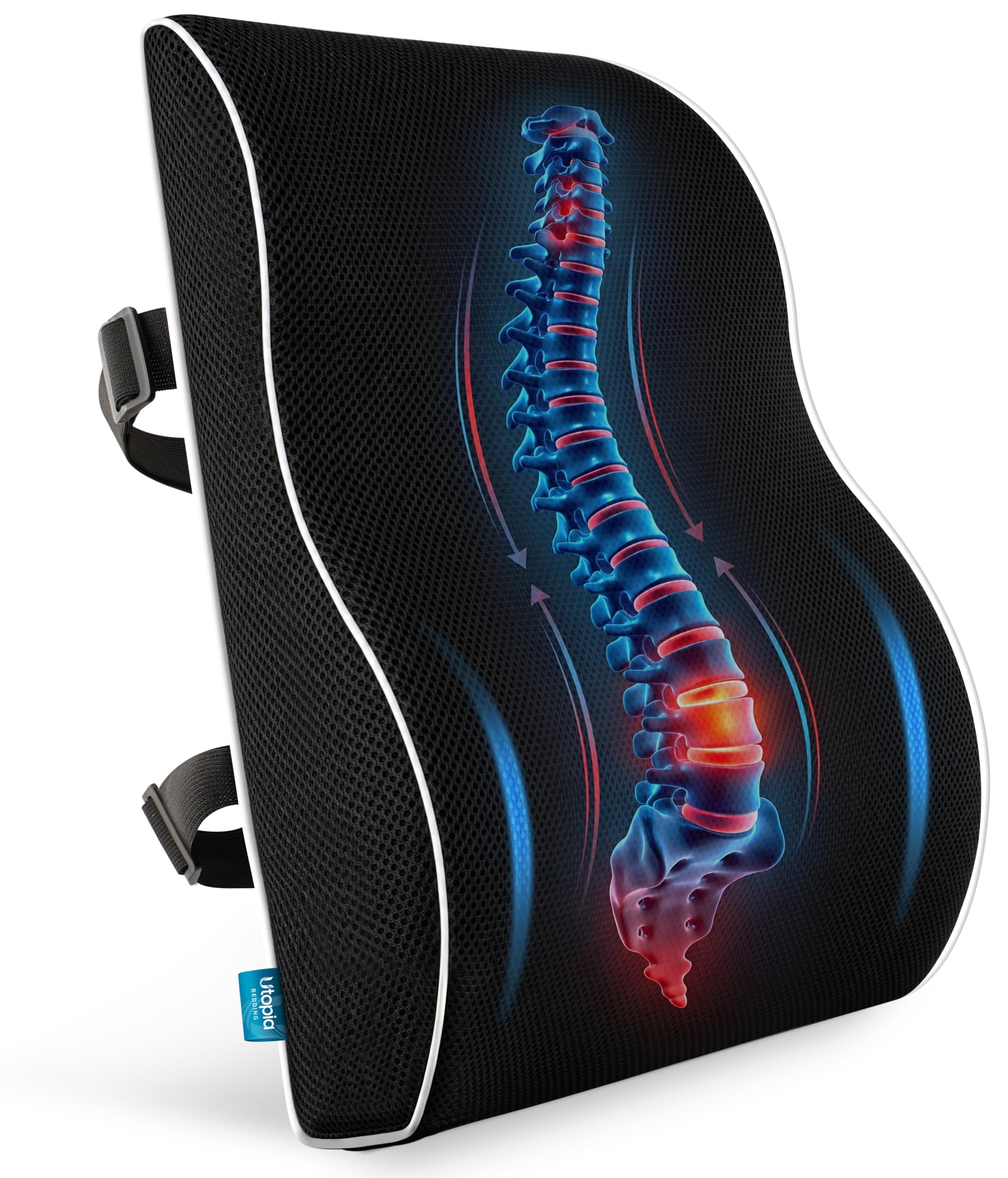Utopia Bedding lumbar support pillow for office chair memory foam