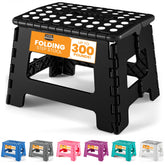 Utopia Home folding step stool with handle in black