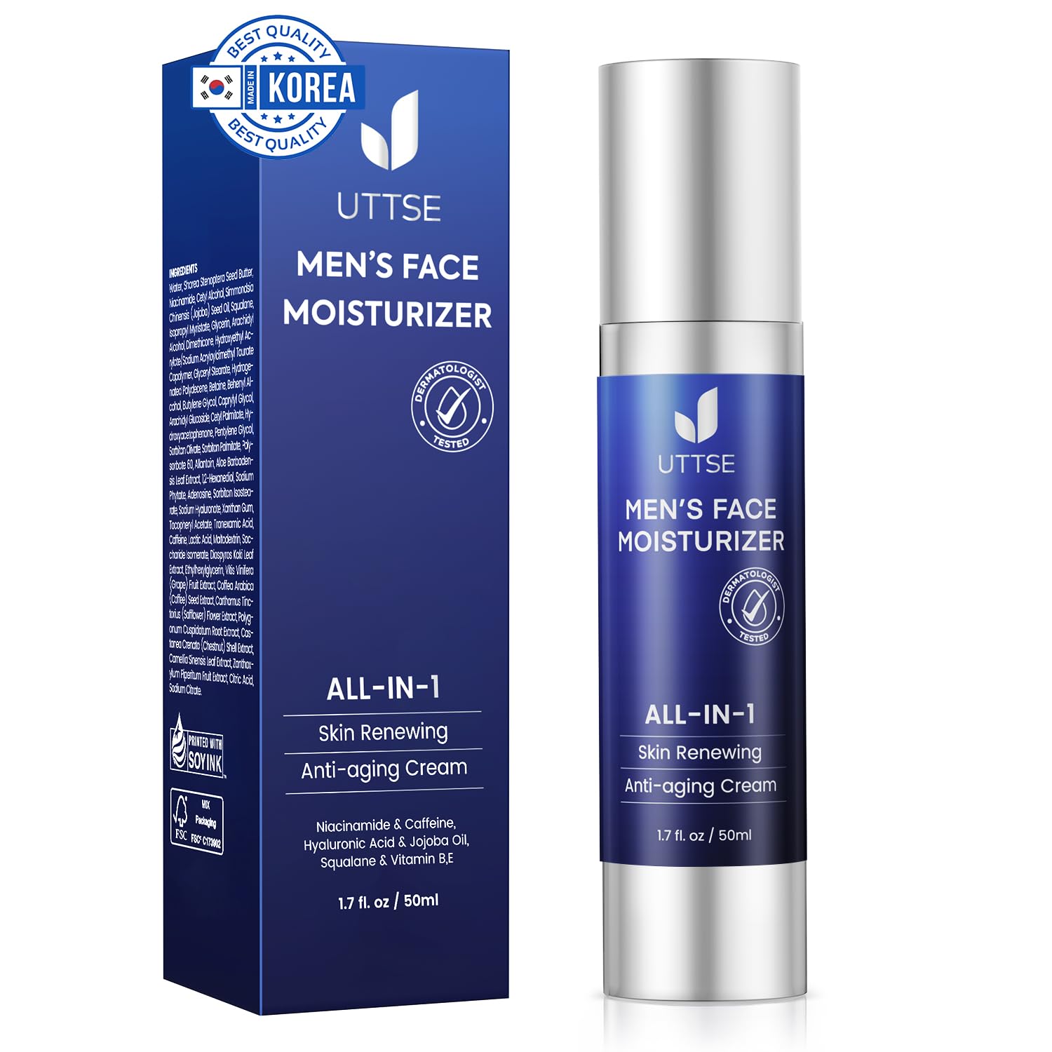 Uttse 6-in-1 Mens Face Moisturizer product image