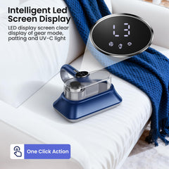 UV-C light and anion technology for fabric cleaning