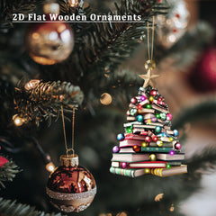 UV printed artwork on both sides of a wooden ornament close up