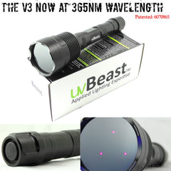 uvBeast V3 365nm triple LED UV beam close up