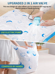 Large size vacuum storage bag for clothing and bedding