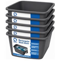 Vakly plastic wash basin 7 qt rectangular with graduated markings