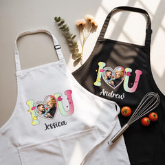valentines day apron for women and men customization option