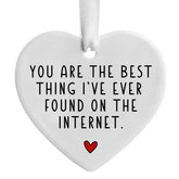 Valentine’s Day gift for Boyfriend heart ornament in gift box