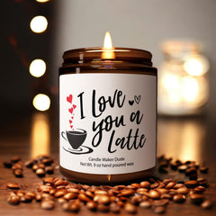 Valentines Day gift candle by Candle Maker Dude