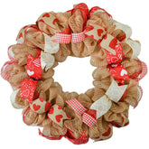 Valentine's Day Mesh Door Wreath 24 inch round V4