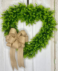 Spring and Mother's Day boxwood wreath for entryway