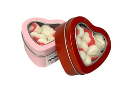 Val's Soyful Candles heart shaped soy wax melts in tin