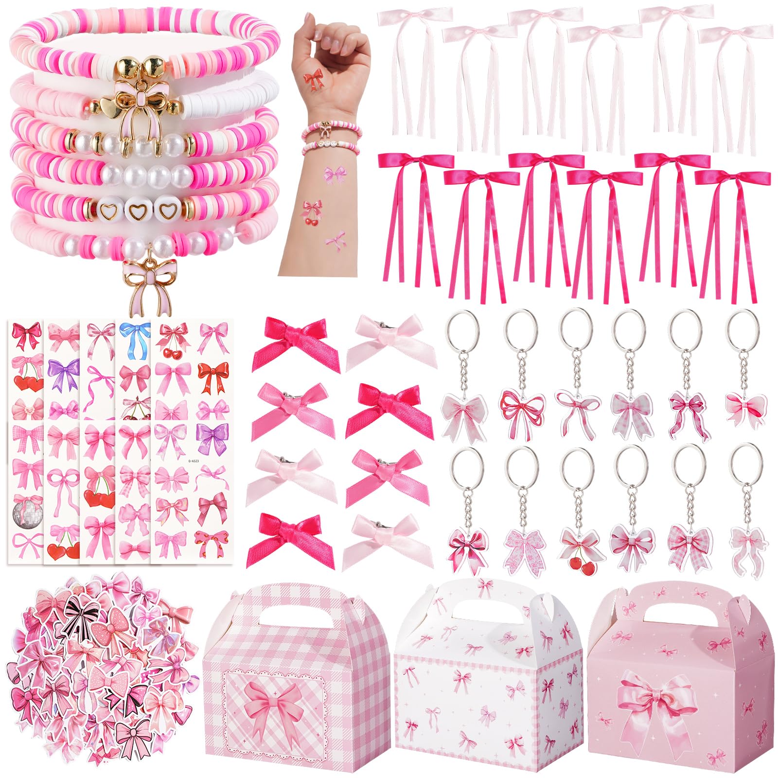 Vanblue 122 Pcs Bow Party Favors Set main kit image