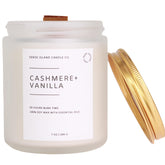 Vanilla Cashmere soy candle with wood wick