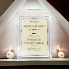 Handmade all natural soy wax melts with fragrant oils in pumpkin vanilla marshmallow scent