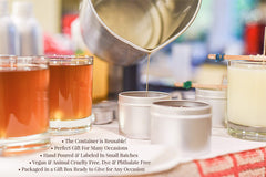 Candle with cotton wick and up to 60 hours burn time