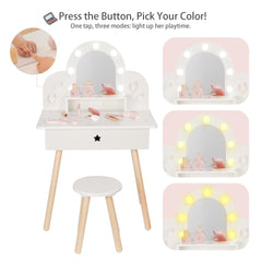 Touch Button 3 Color light mirror on vanity
