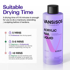 EMA approved MMA-free nail liquid with low odor
