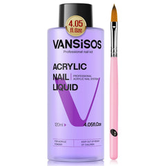 VANSISOS Monomer Acrylic Nail Liquid 4oz bottle with brush