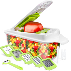 Vegetable Chopper 12 in 1 with container and blades