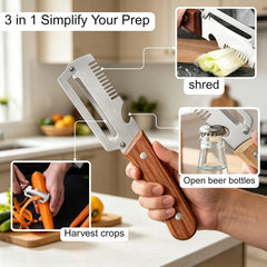 Vegetable Peeler with Bottle Opener stainless steel blade