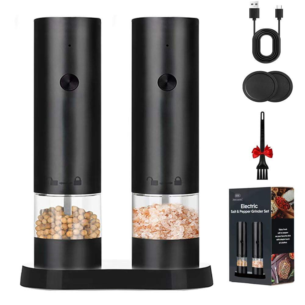Veiliss electric salt and pepper grinder set ceramic
