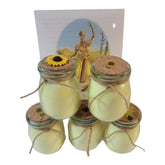 Oshun candle set of five yellow scented candles