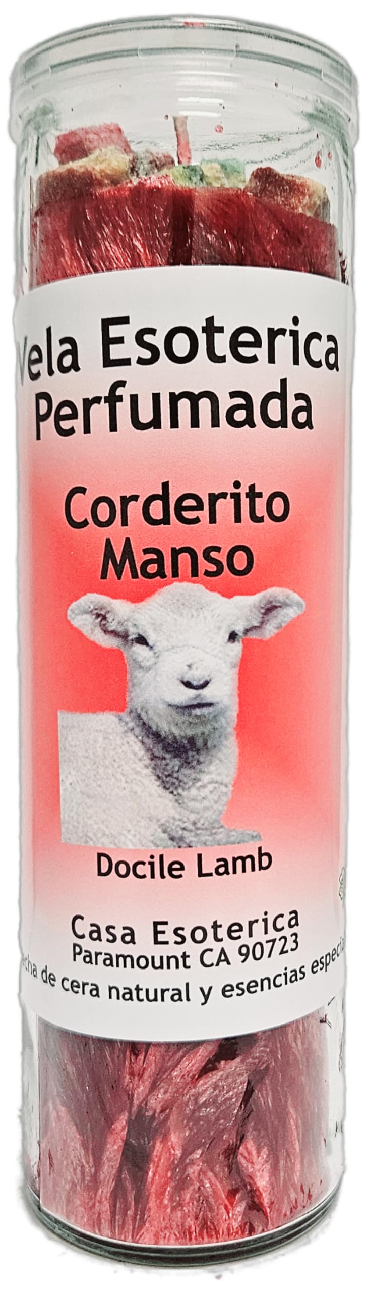 Veladora CASA ESOTERICA Rojo Red color