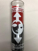 Veladora Misticas pillar candle in glass unscented