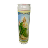 Veladora sin esencia San Judas Tadeo 14oz en vaso grande