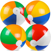 Vellibring 4 Pack 20in rainbow inflatable beach balls set