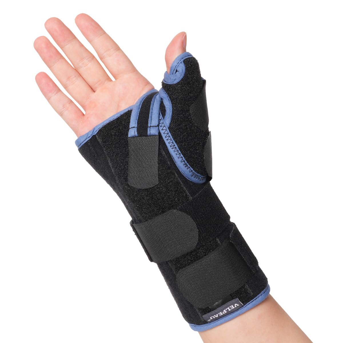 Velpeau carpal tunnel wrist brace with thumb stabilizer close view