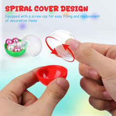 Vending machine capsules ball shown as plastic storage solution