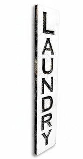 Vertical Laundry Sign solid wood handcrafted sign