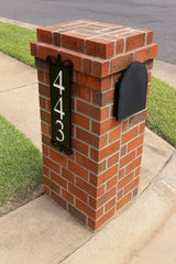 Stainless steel or carbon steel address sign with fiber laser by Sea Biscuit Metal Designs