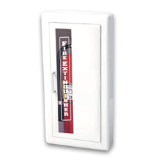 Vertical vinyl fire extinguisher cabinets decal 2x18 white bulk pack of 10