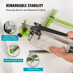 Max cutting width 1200mm and thickness 6-15mm on VEVOR tile cutter