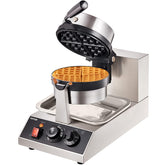 VEVOR Commercial Waffle Maker round waffle iron stainless steel body